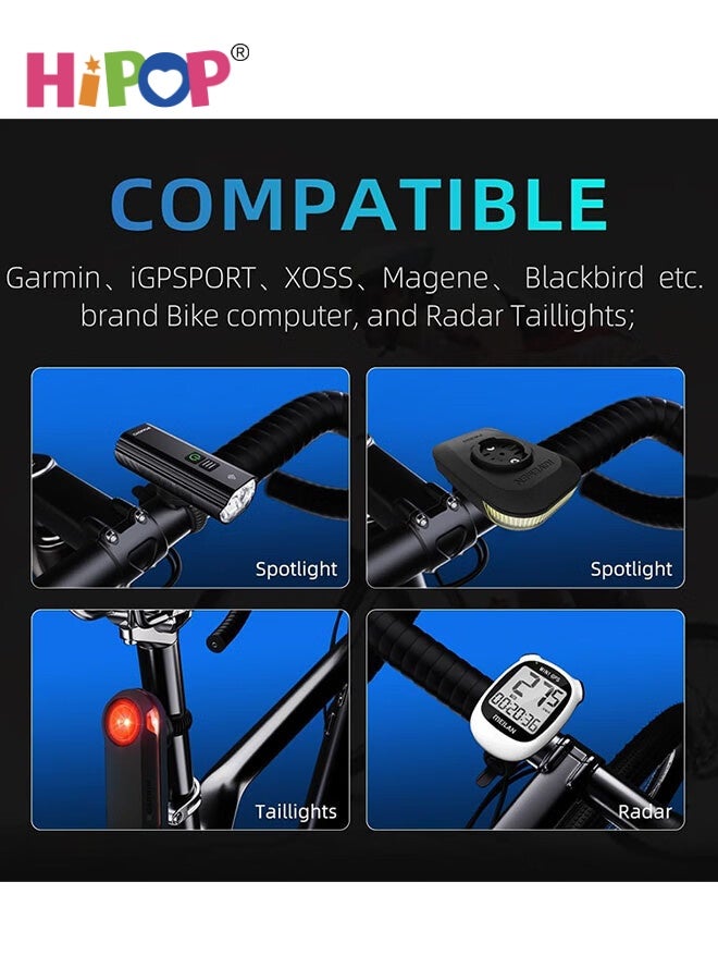 حامل دراجة قابل للتعديل لجارمين إيدج، iGPSPORT، XOSS، CooSpo، Magene، CYCPLUS GPS، متوافق مع المقابض الدائرية/المسطحة، الدراجات الجبلية/الطريق/القابلة للطي، تركيب سهل، تثبيت آمن - view 3